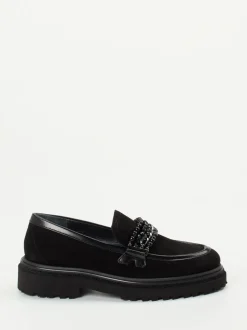 Maripé – Loafer aus Veloursleder Schwarz