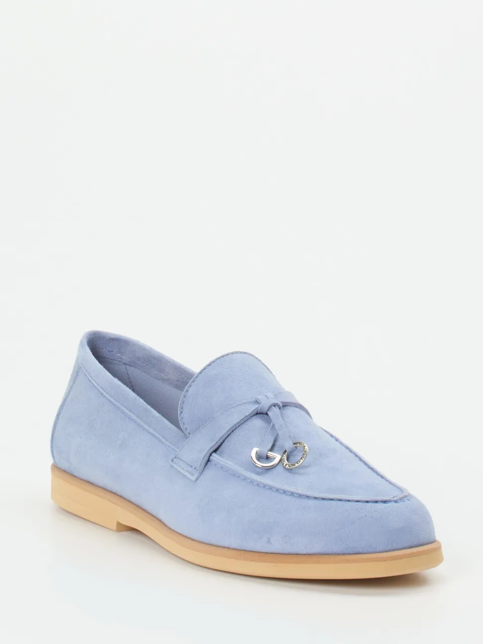 Maripé – Loafer aus Veloursleder Hellblau