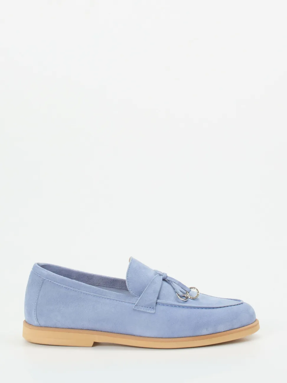 Maripé – Loafer aus Veloursleder Hellblau