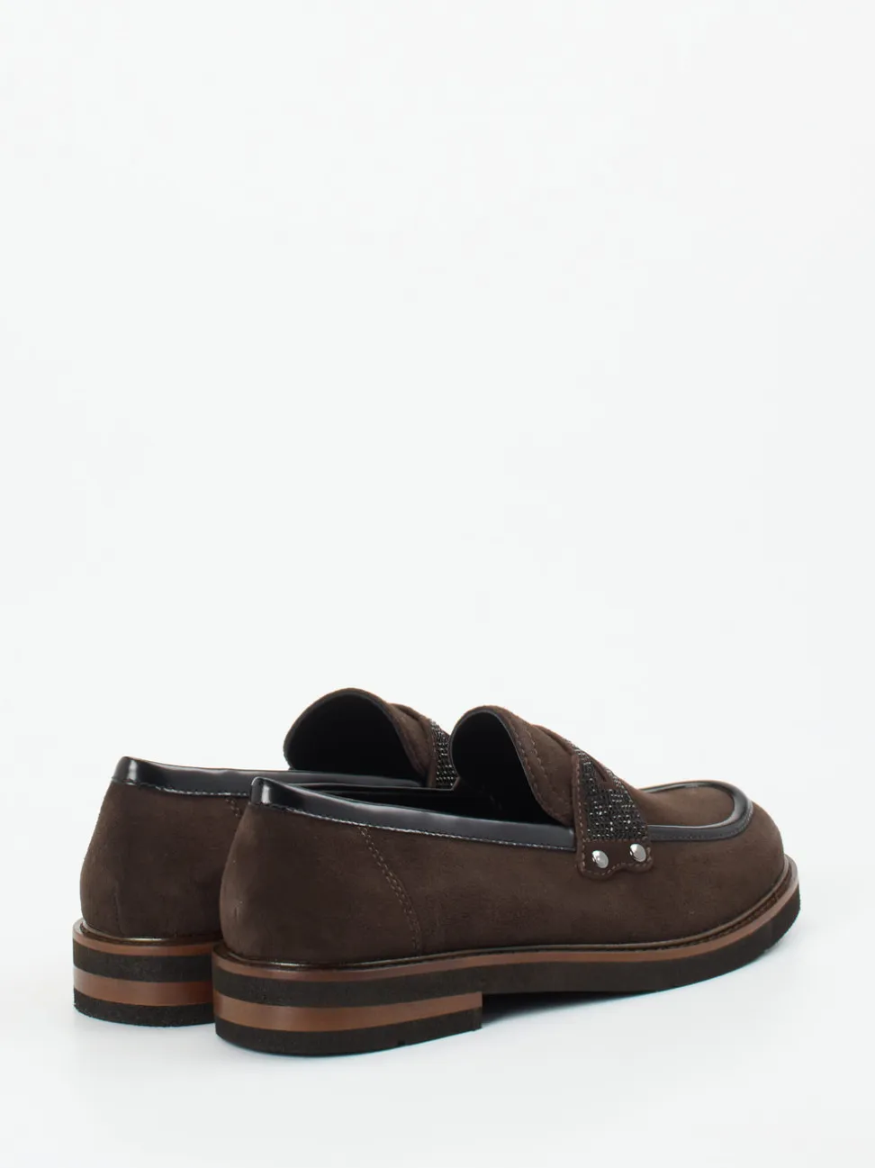 Maripé – Loafer aus Veloursleder mit Strassbesatz