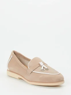 Maripé – Loafer aus Veloursleder in Beige