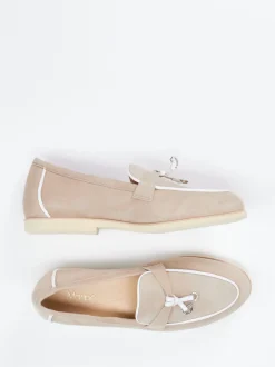 Maripé – Loafer aus Veloursleder in Beige