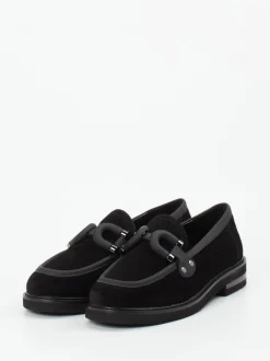 Maripé – Loafer aus Veloursleder Schwarz