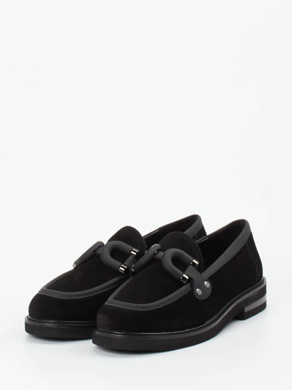 Maripé – Loafer aus Veloursleder Schwarz