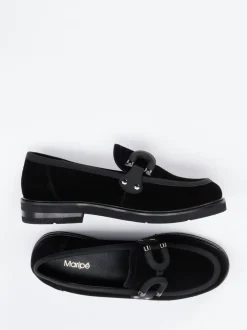 Maripé – Loafer aus Veloursleder Schwarz