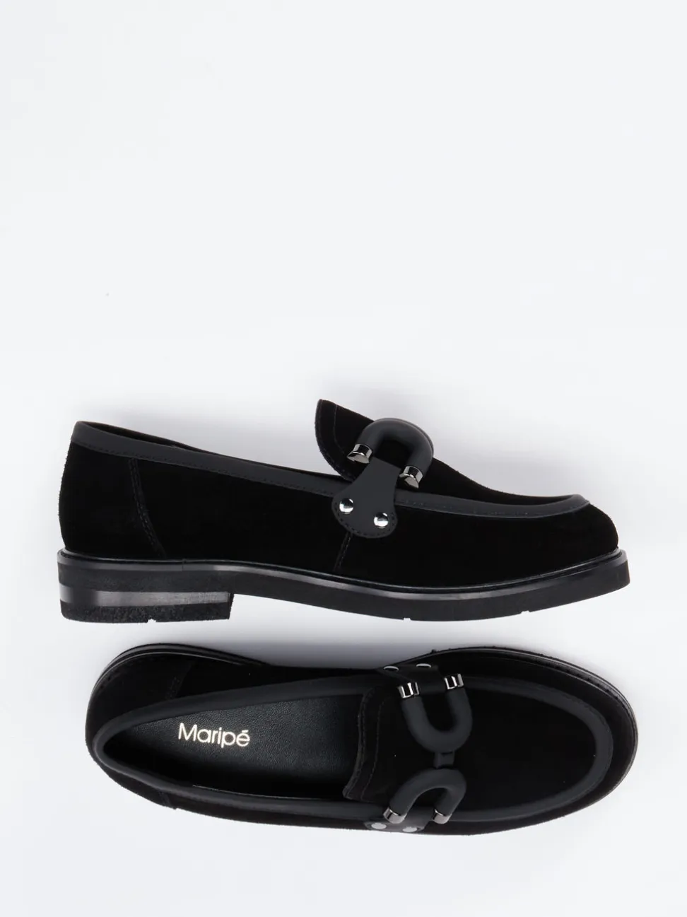 Maripé – Loafer aus Veloursleder Schwarz