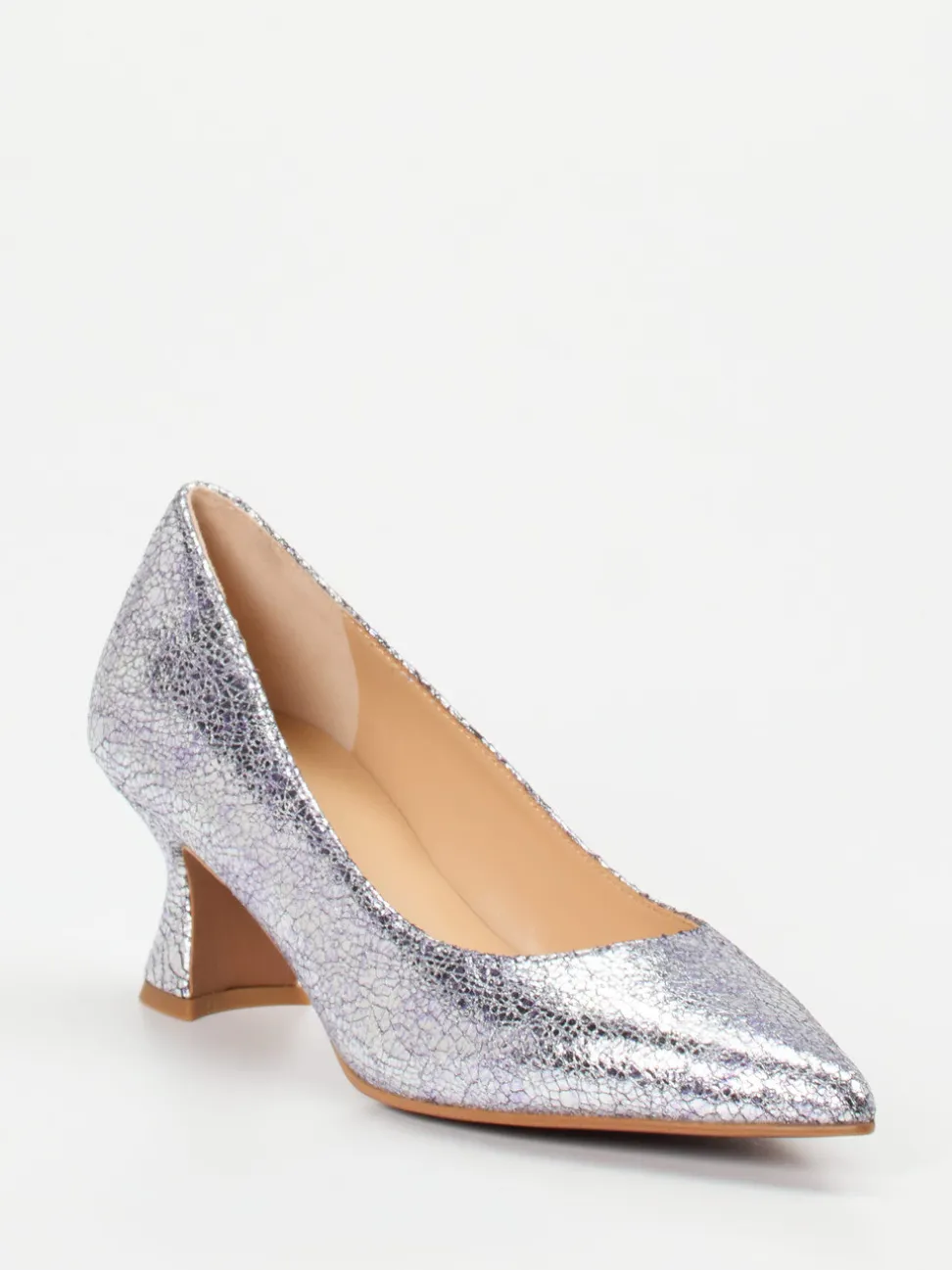Maripé – Pumps aus Metallicleder in Craquelé-Optik