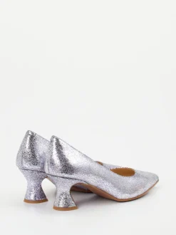 Maripé – Pumps aus Metallicleder in Craquelé-Optik