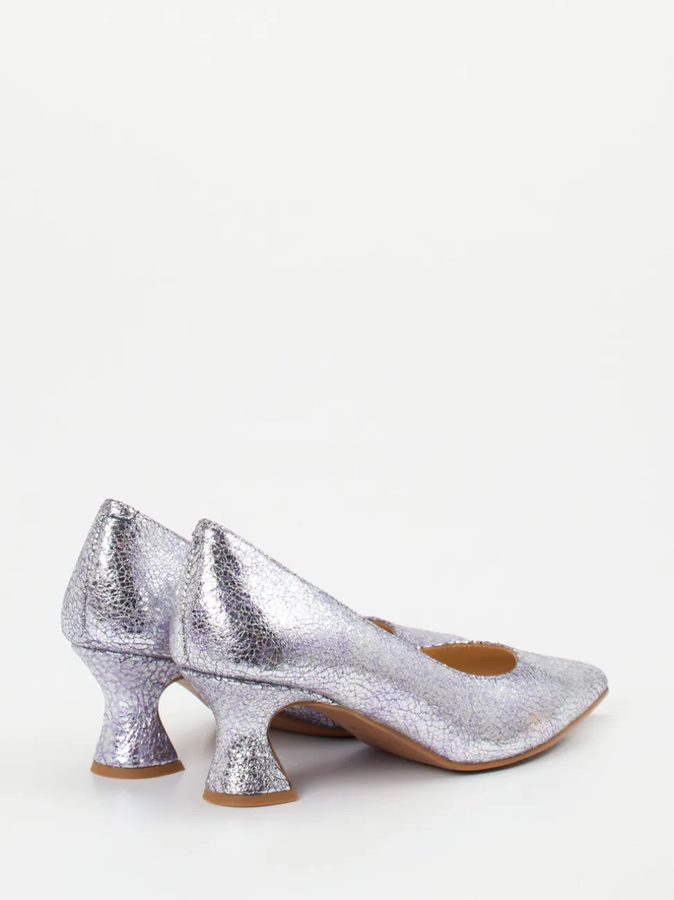 Maripé – Pumps aus Metallicleder in Craquelé-Optik