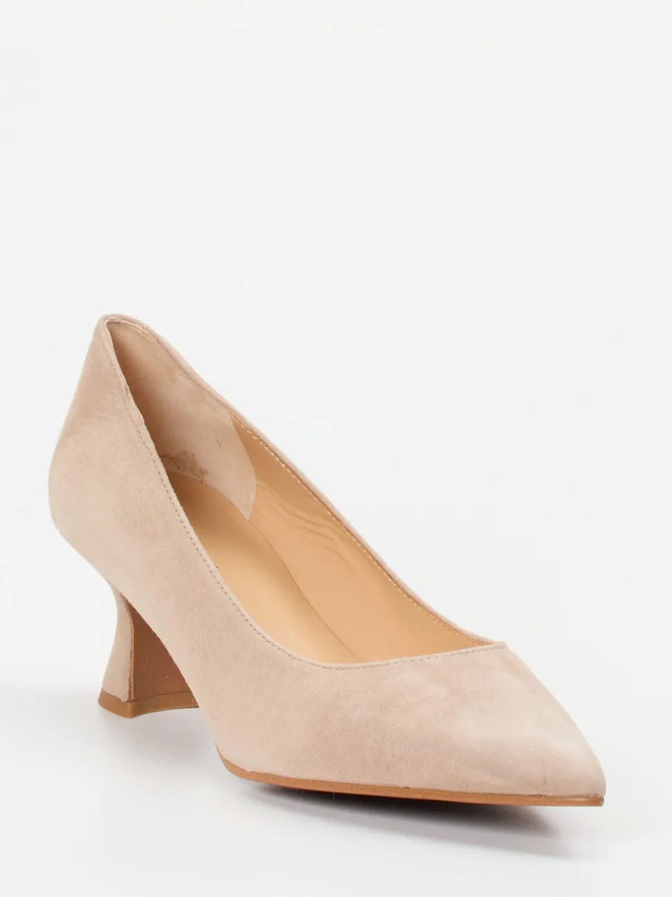 Maripé – Pumps aus Veloursleder in Beige