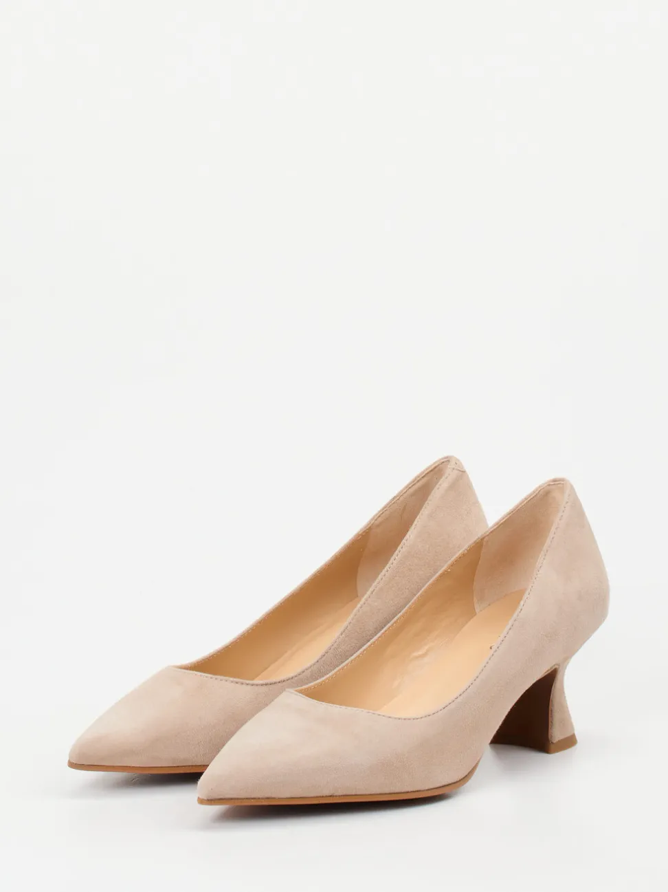 Maripé – Pumps aus Veloursleder in Beige