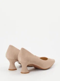 Maripé – Pumps aus Veloursleder in Beige