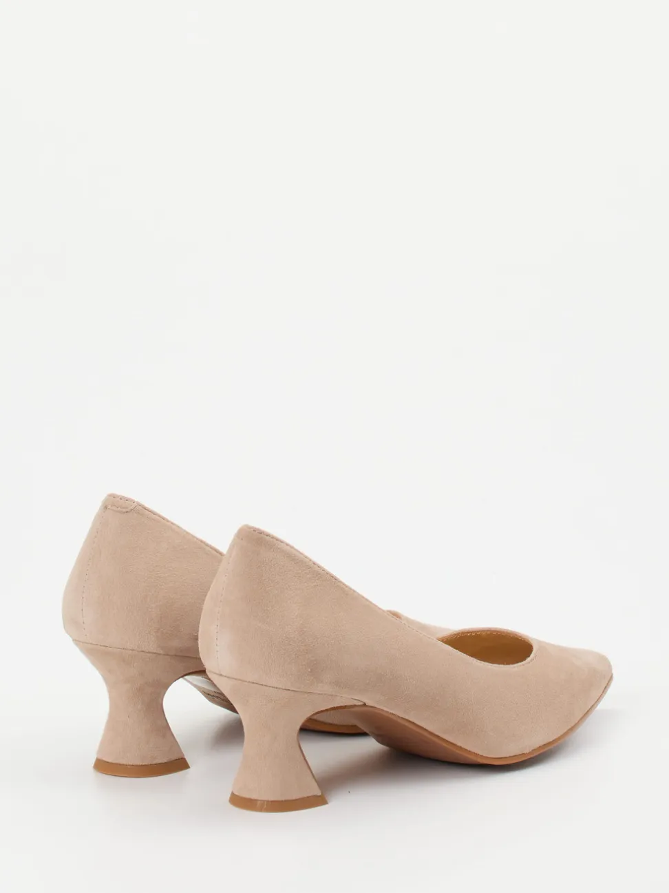 Maripé – Pumps aus Veloursleder in Beige