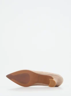 Maripé – Pumps aus Veloursleder in Beige