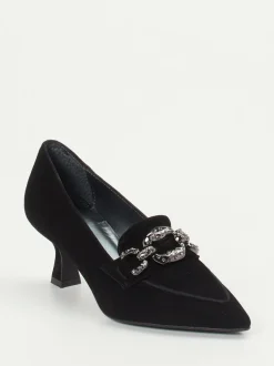 Maripé – Pumps aus Veloursleder schwarz