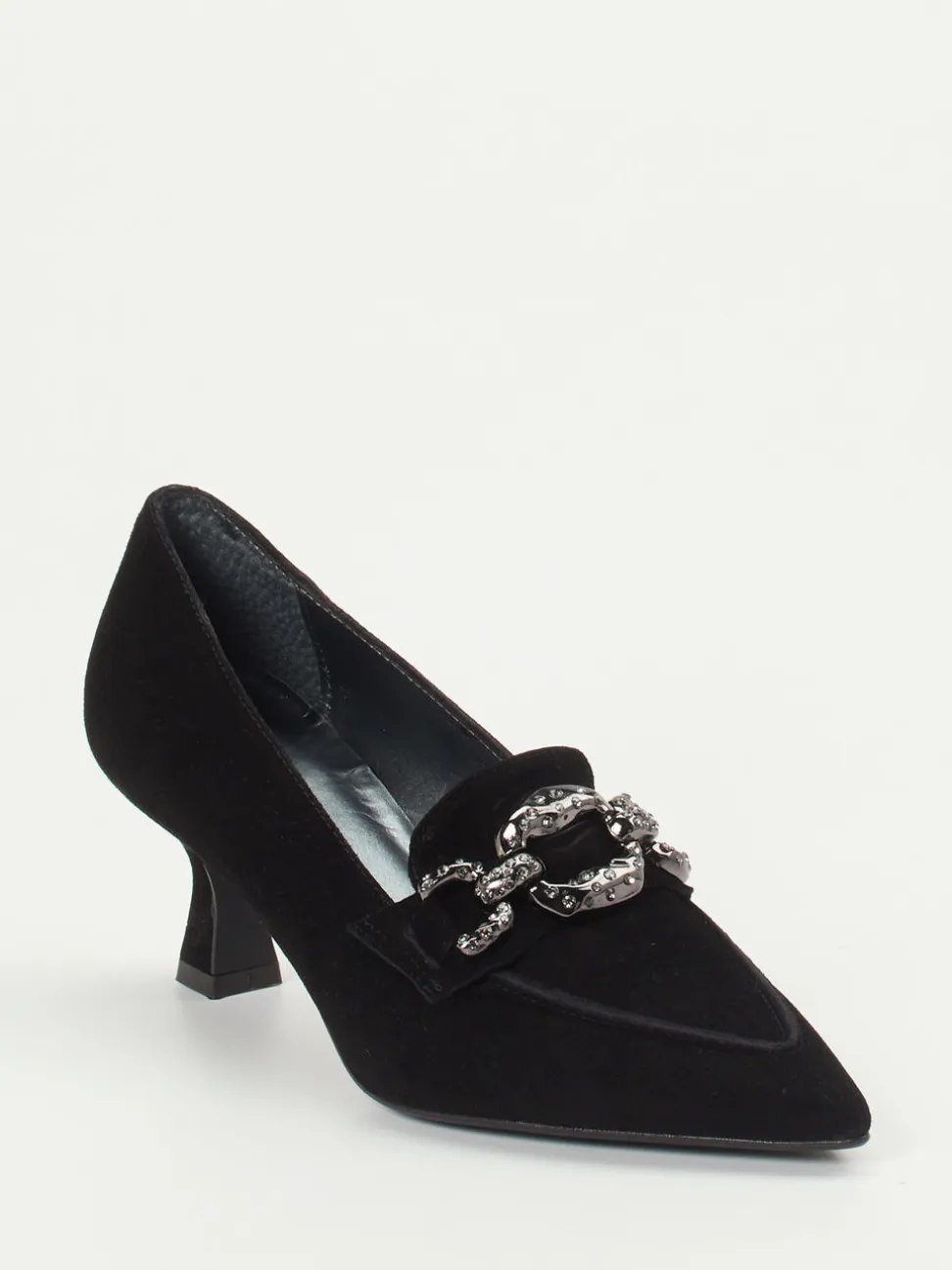 Maripé – Pumps aus Veloursleder schwarz