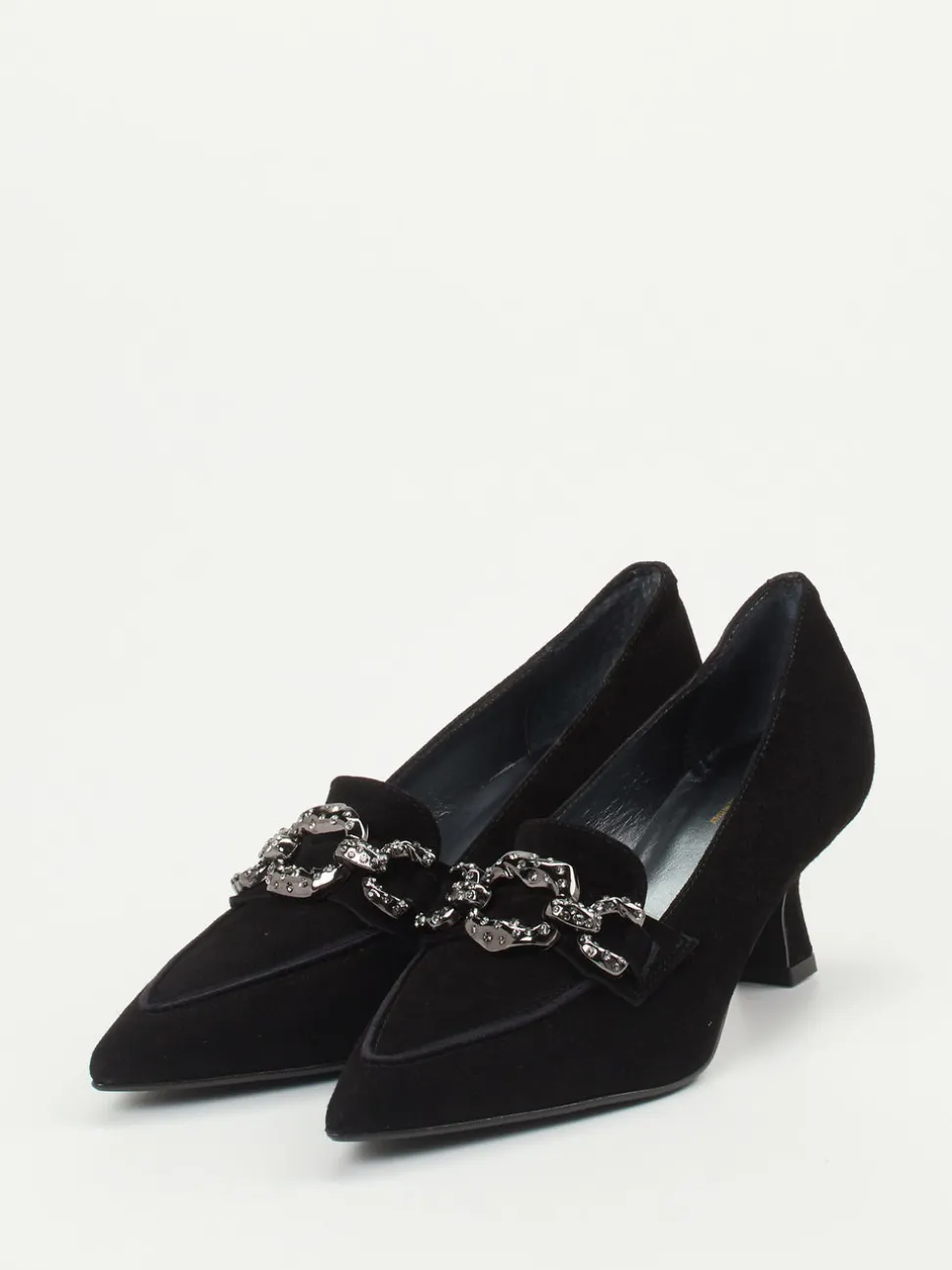 Maripé – Pumps aus Veloursleder schwarz
