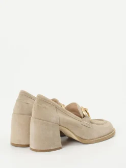 Maripé – Pumps aus Veloursleder in Beigebraun