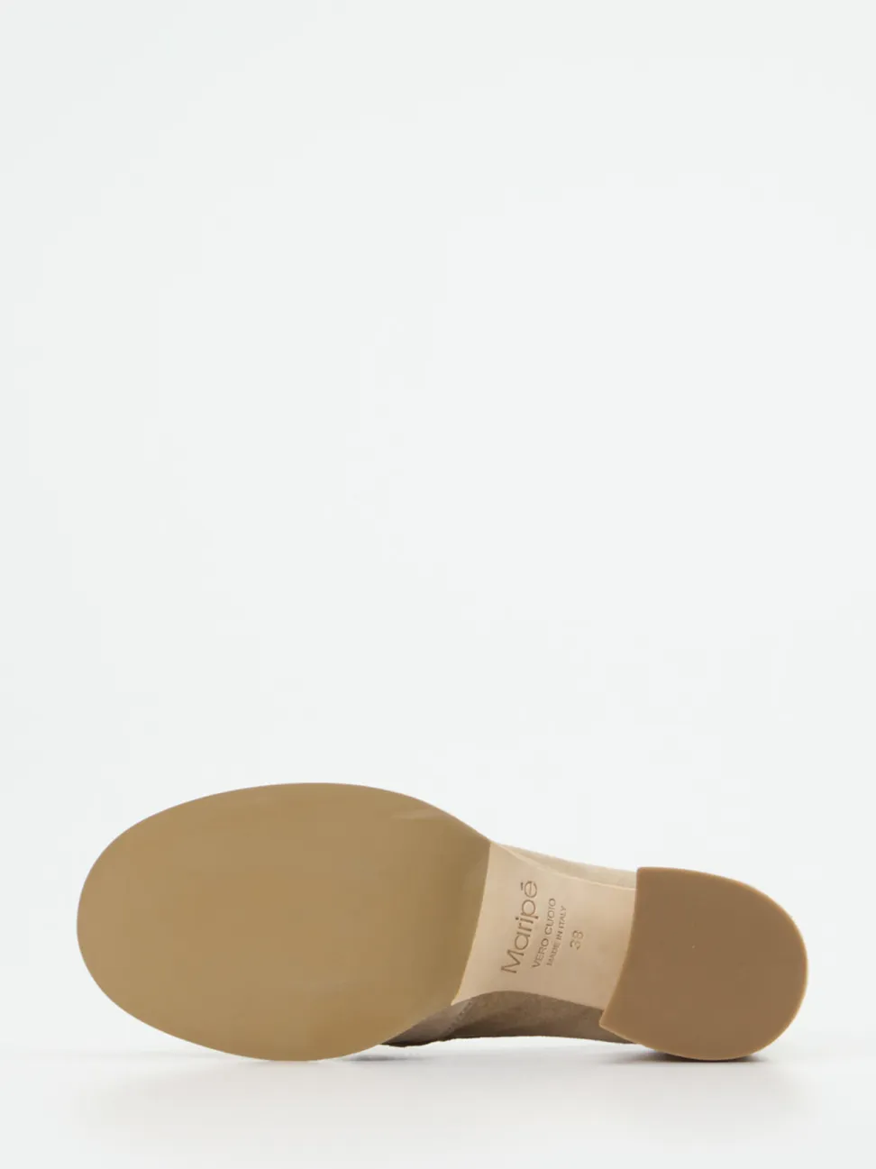 Maripé – Pumps aus Veloursleder in Beigebraun