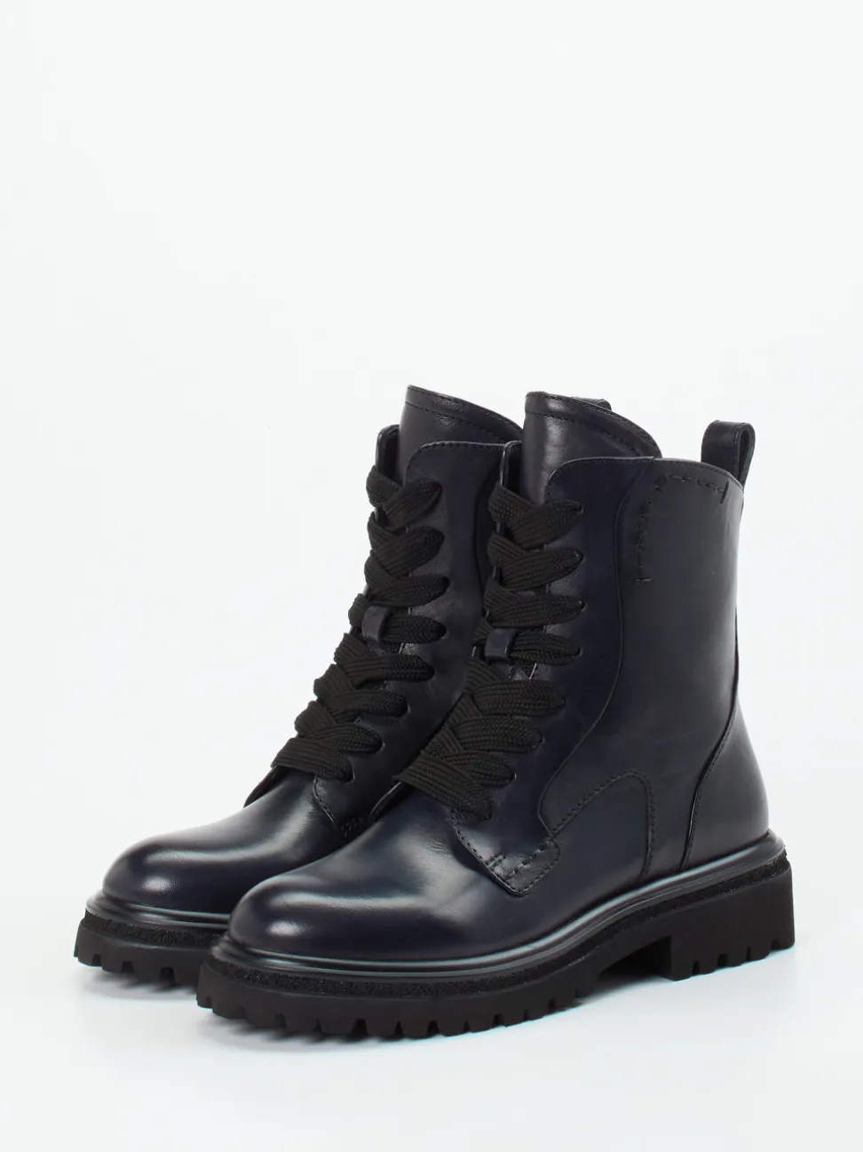 Maripé – Schnürboots aus Kalbleder in Dunkelblau