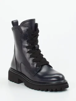Maripé – Schnürboots aus Kalbleder in Dunkelblau