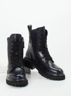 Maripé – Schnürboots aus Kalbleder in Dunkelblau