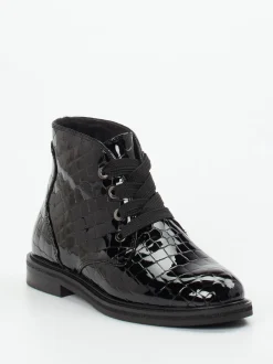 Maripé – Schnürboots aus Lackleder in Schwarz