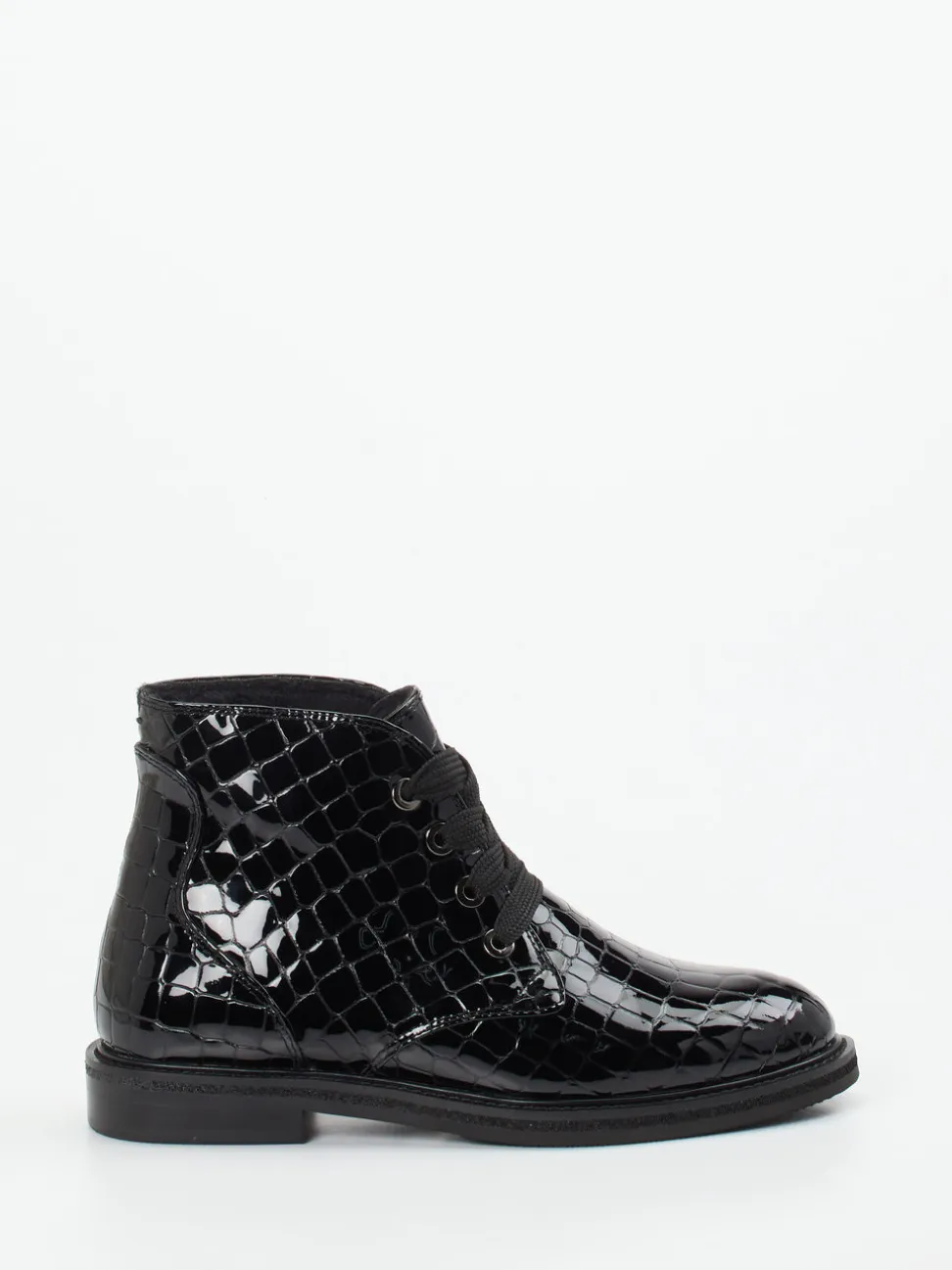 Maripé – Schnürboots aus Lackleder in Schwarz