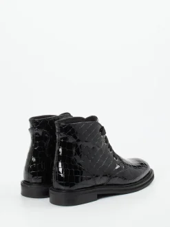 Maripé – Schnürboots aus Lackleder in Schwarz
