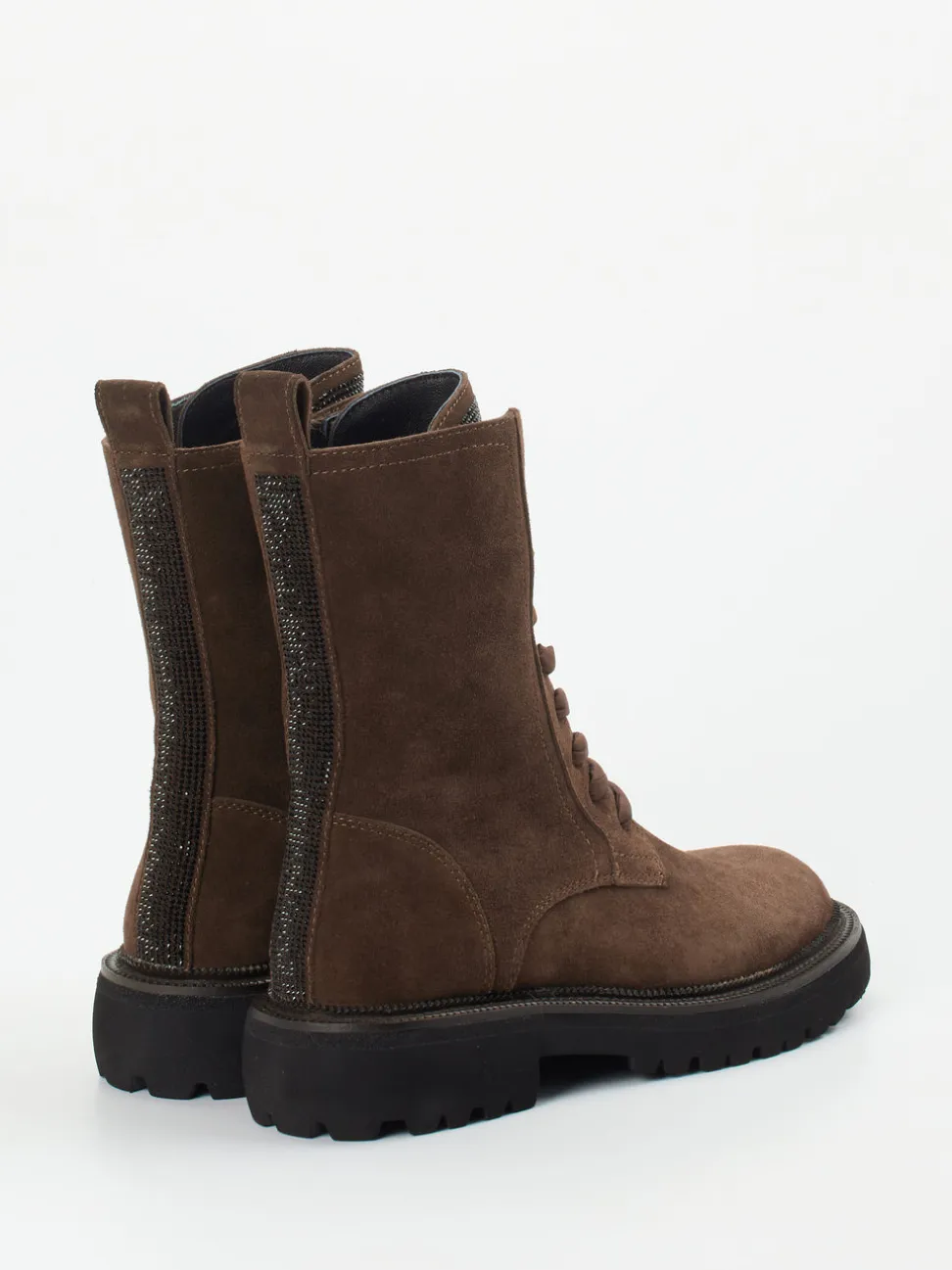 Maripé – Schnürboots aus Veloursleder Braun