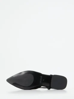 Maripé – Slingback-Ballerinas aus Veloursleder schwarz