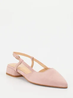 Maripé – Slingback-Ballerinas aus Veloursleder rosa