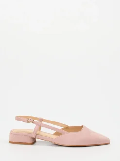 Maripé – Slingback-Ballerinas aus Veloursleder rosa