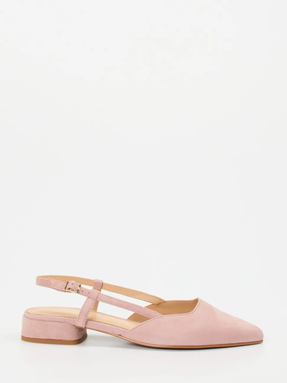 Maripé – Slingback-Ballerinas aus Veloursleder rosa