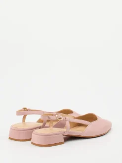 Maripé – Slingback-Ballerinas aus Veloursleder rosa