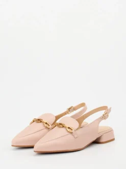 Maripé – Slingback-Loafer aus Lammleder in Rosé