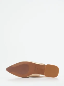 Maripé – Slingback-Loafer aus Metallicleder goldfarben