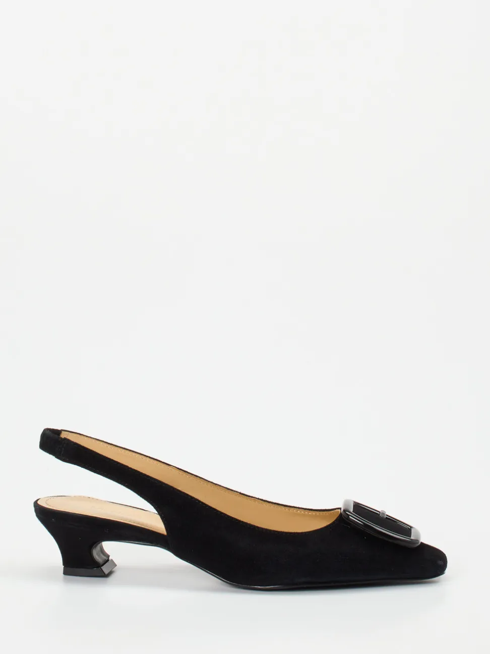 Maripé – Slingback-Pumps aus Veloursleder schwarz