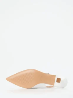 Maripé – Slingback-Pumps aus Lammleder weiß