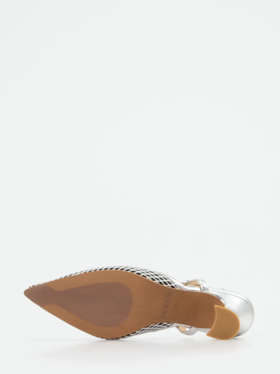 Maripé – Slingback-Pumps aus Textil in Silber