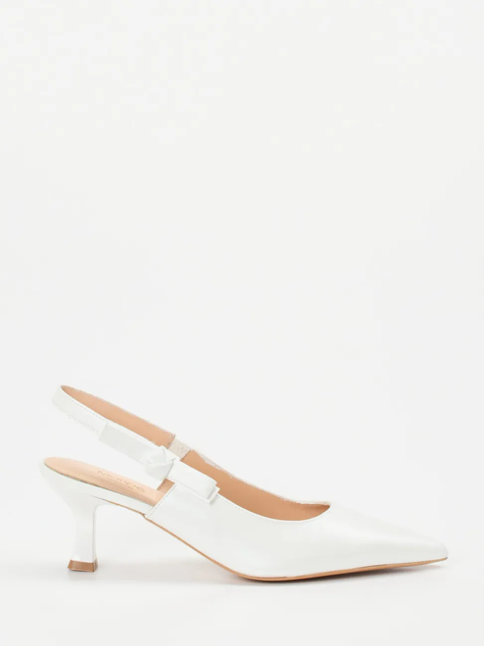 Maripé – Slingback-Pumps aus Lammleder Weiß