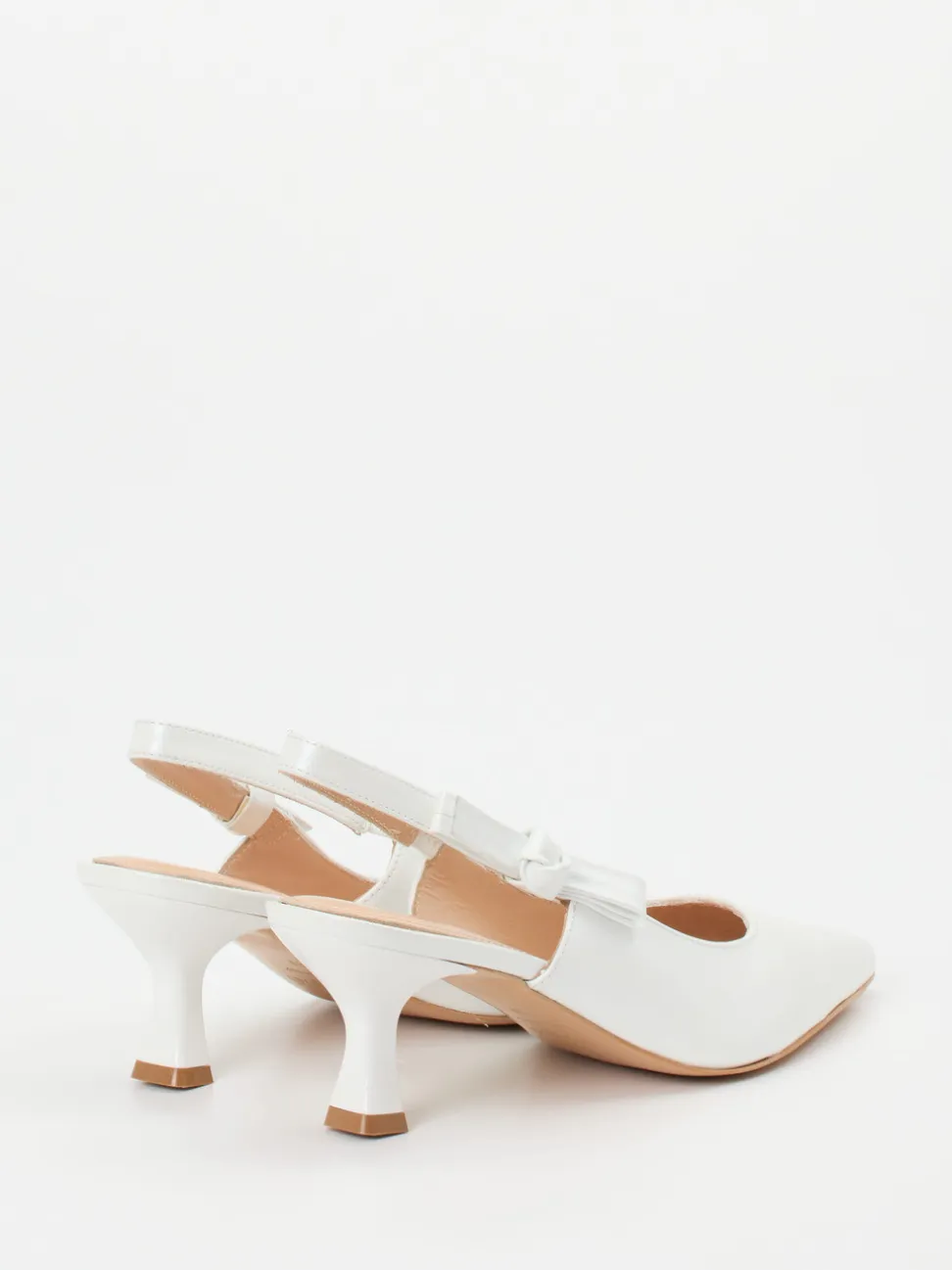 Maripé – Slingback-Pumps aus Lammleder Weiß