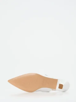 Maripé – Slingback-Pumps aus Lammleder Weiß