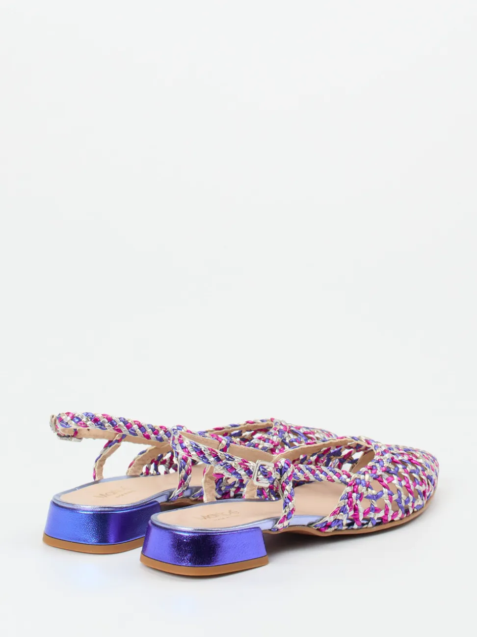 Maripé – Slingbacks aus Metallicleder mehrfarbig