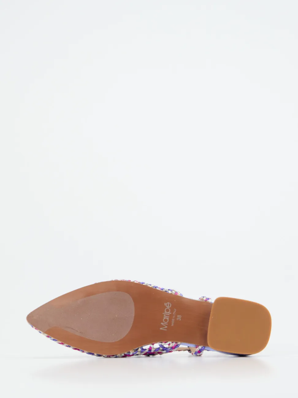 Maripé – Slingbacks aus Metallicleder mehrfarbig