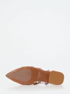 Maripé – Slingbacks aus Metallicleder multicolor
