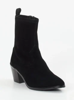 Maripé – Stiefelette aus Veloursleder Schwarz
