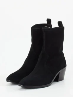 Maripé – Stiefelette aus Veloursleder Schwarz