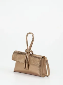 Marlon Firenze – Clutch aus Metallicleder in Bronzegold