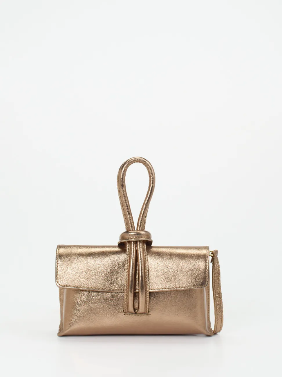 Marlon Firenze – Clutch aus Metallicleder in Bronzegold